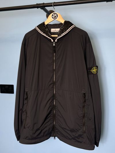XXL Stone Island Navy Blue Skin Touch Nylon TC Lightweight Jacket